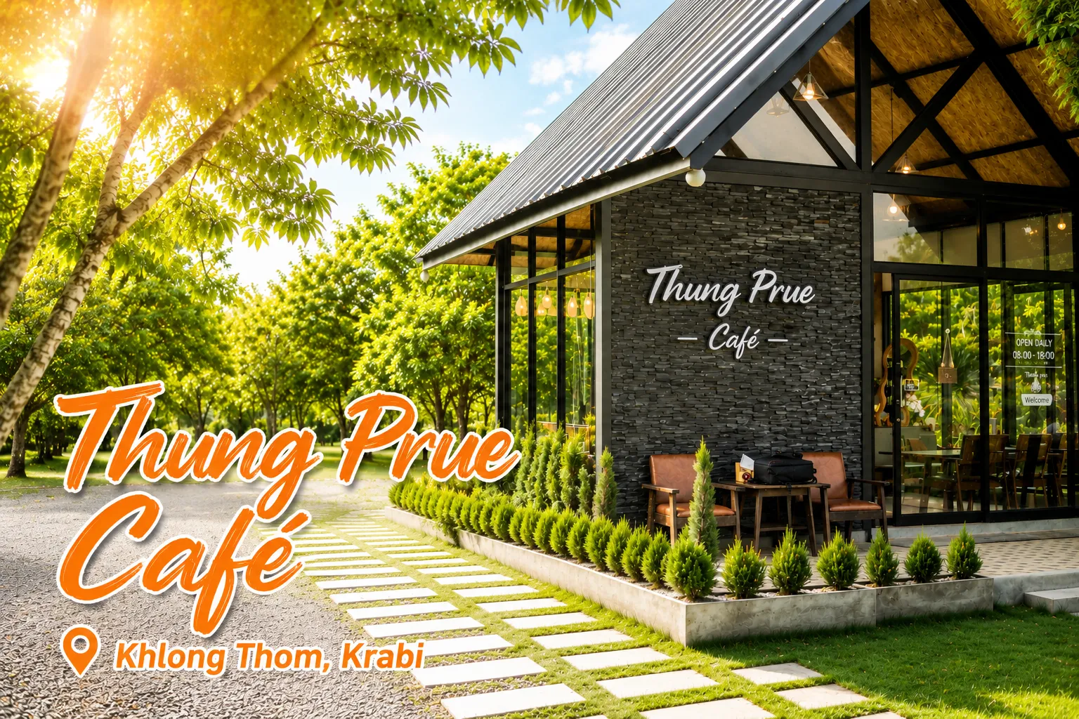 Thung Prue Cafe, a small cafe with beautiful photo spots amidst nature.