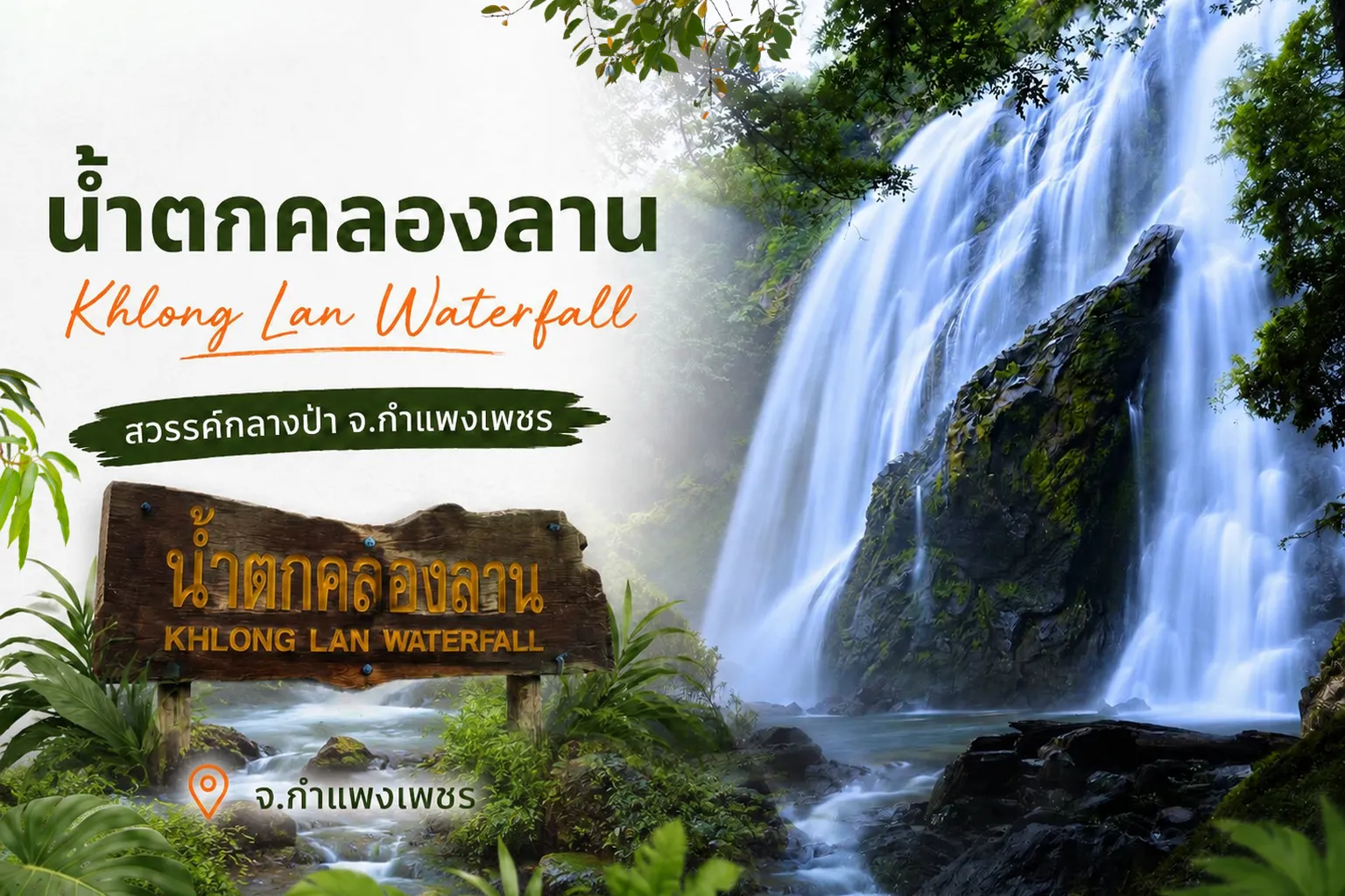 สวรรค์กลางป่าแห่งเมืองกำแพงเพชร “น้ำตกคลองลาน”