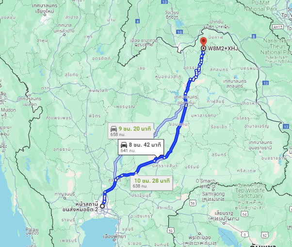 สถานีขนส่งผู้โดยสารกรุงเทพ จตุจักร (หมอชิต2) to จุดจอดบ้านเซิม