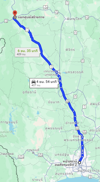สถานีขนส่งผู้โดยสารกรุงเทพ จตุจักร (หมอชิต2) to จุดจอดทางแยก จ.ตาก