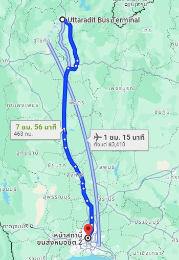 สถานีขนส่งผู้โดยสาร จ.อุตรดิตถ์ to สถานีขนส่งผู้โดยสารกรุงเทพ จตุจักร (หมอชิต2)