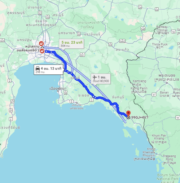 สถานีขนส่งผู้โดยสารกรุงเทพ จตุจักร (หมอชิต2) to จุดจอด ต.แสนตุ้ง