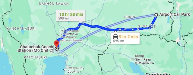 จุดจอด อ.หัวตะพาน to สถานีขนส่งผู้โดยสารกรุงเทพ จตุจักร (หมอชิต2)