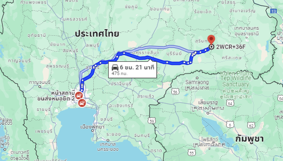 สถานีขนส่งผู้โดยสารกรุงเทพ จตุจักร (หมอชิต2) to จุดจอด อ.สำโรงทาบ