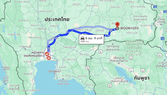 สถานีขนส่งผู้โดยสารกรุงเทพ จตุจักร (หมอชิต2) to จุดจอด อ.ศีขรภูมิ