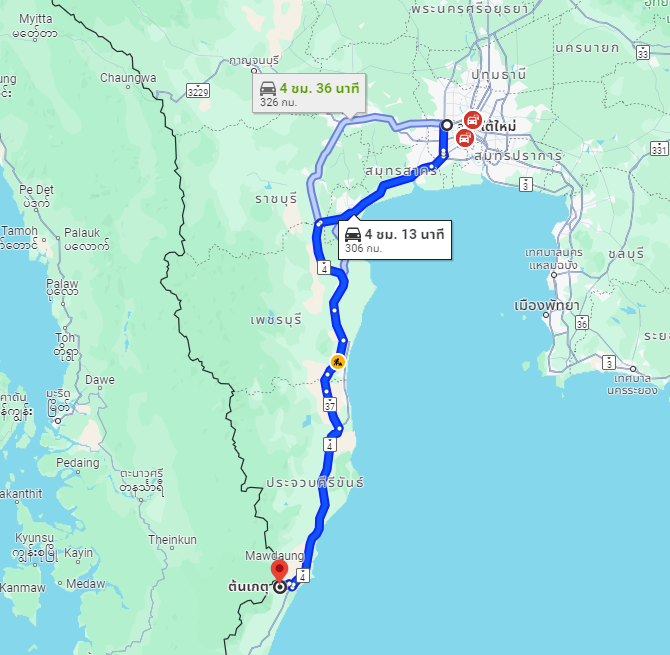 สถานีขนส่งผู้โดยสารกรุงเทพ ถนนบรมราชชนนี (สายใต้ใหม่) to จุดจอดบ้านต้นเกตุ