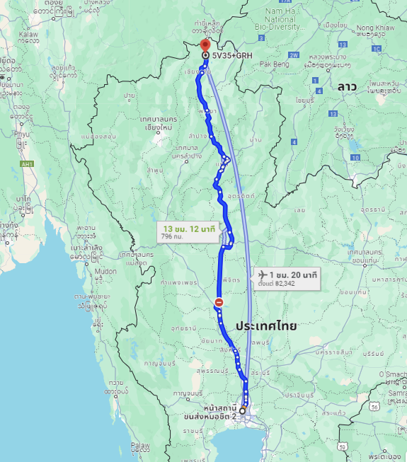 สถานีขนส่งผู้โดยสารกรุงเทพ จตุจักร (หมอชิต2) to จุดจอด อ.แม่จัน