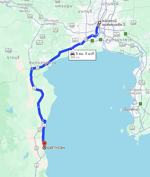 สถานีขนส่งผู้โดยสารกรุงเทพ จตุจักร (หมอชิต2) to จุดจอด อ.หัวหิน