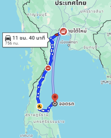 สถานีขนส่งผู้โดยสารกรุงเทพ ถนนบรมราชชนนี (สายใต้ใหม่) to จุดจอดเกาะสมุย