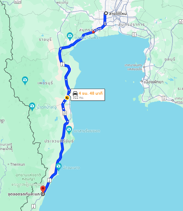 สถานีขนส่งผู้โดยสารกรุงเทพ ถนนบรมราชชนนี (สายใต้ใหม่) to จุดจอดสถานีตำรวจภูธรทับสะแก