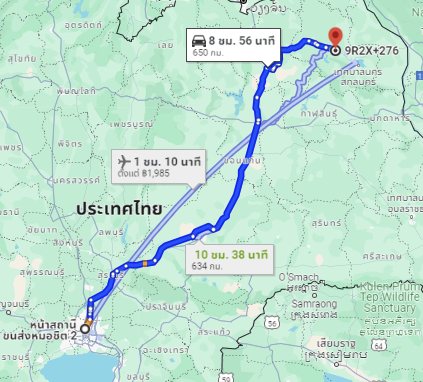 สถานีขนส่งผู้โดยสารกรุงเทพ จตุจักร (หมอชิต2) to จุดจอดพรรณานิคม