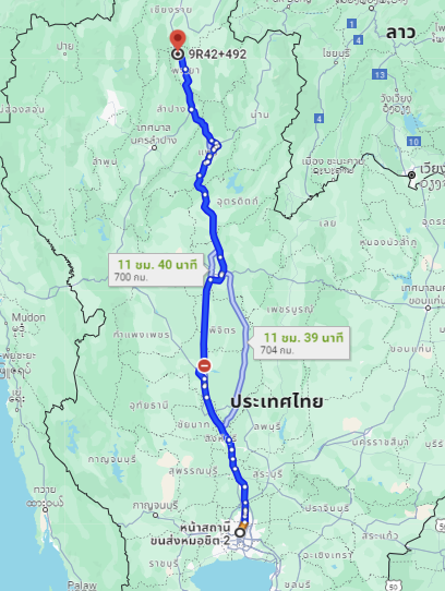 สถานีขนส่งผู้โดยสารกรุงเทพ จตุจักร (หมอชิต2) to จุดจอด อ.แม่ใจ