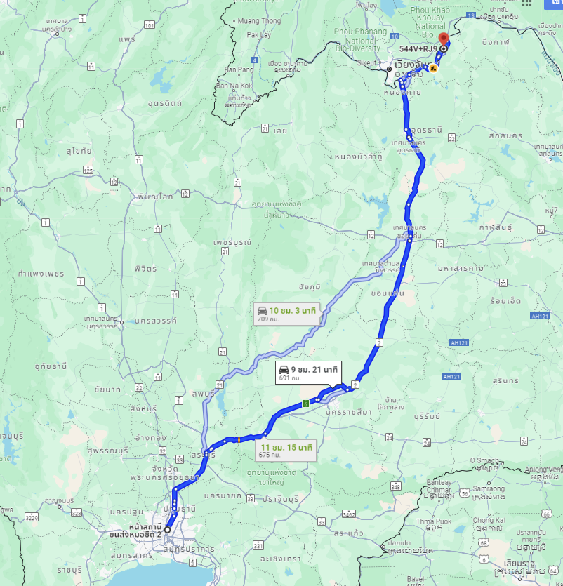 สถานีขนส่งผู้โดยสารกรุงเทพ จตุจักร (หมอชิต2) to จุดจอดบ้านน้ำเป