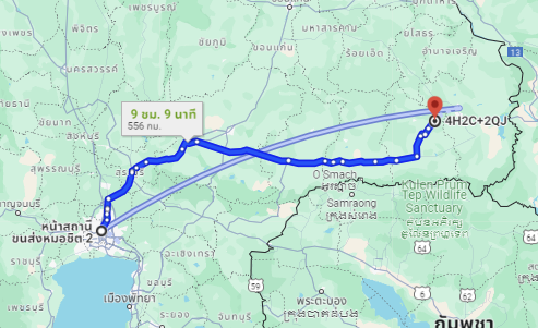 สถานีขนส่งผู้โดยสารกรุงเทพ จตุจักร (หมอชิต2) to จุดจอด อ.กันทรารมย์