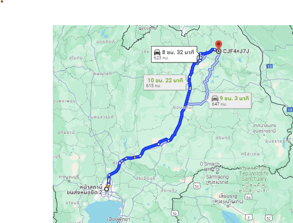 สถานีขนส่งผู้โดยสารกรุงเทพ จตุจักร (หมอชิต2) to จุดจอดบ้านดอนเขือง