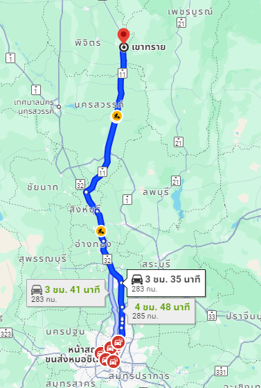 สถานีขนส่งผู้โดยสารกรุงเทพ จตุจักร (หมอชิต2) to จุดจอดบ้านเขาทราย