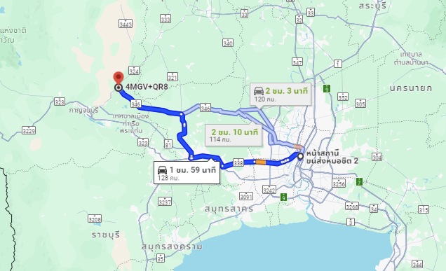 สถานีขนส่งผู้โดยสารกรุงเทพ จตุจักร (หมอชิต2) to จุดจอด อ.พนมทวน