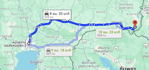 สถานีขนส่งผู้โดยสารกรุงเทพ จตุจักร (หมอชิต2) to จุดจอดนาจะหลวย
