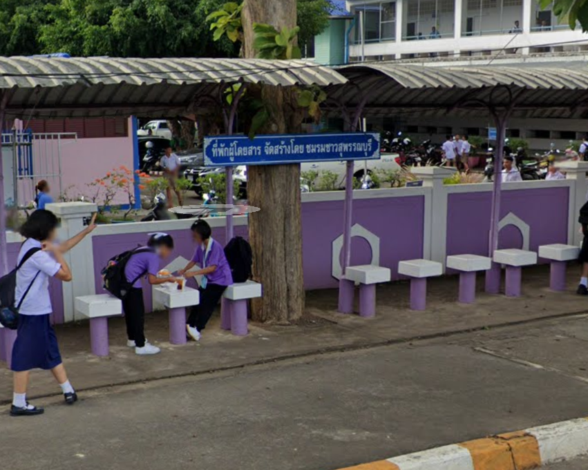 Book Muang Tha Chang District Bus Stop (In Front Of Ban Kaew School)