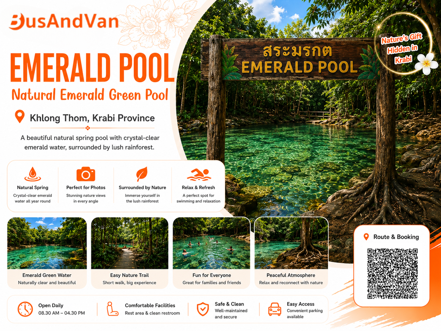 Emerald Pool, a natural emerald green pool