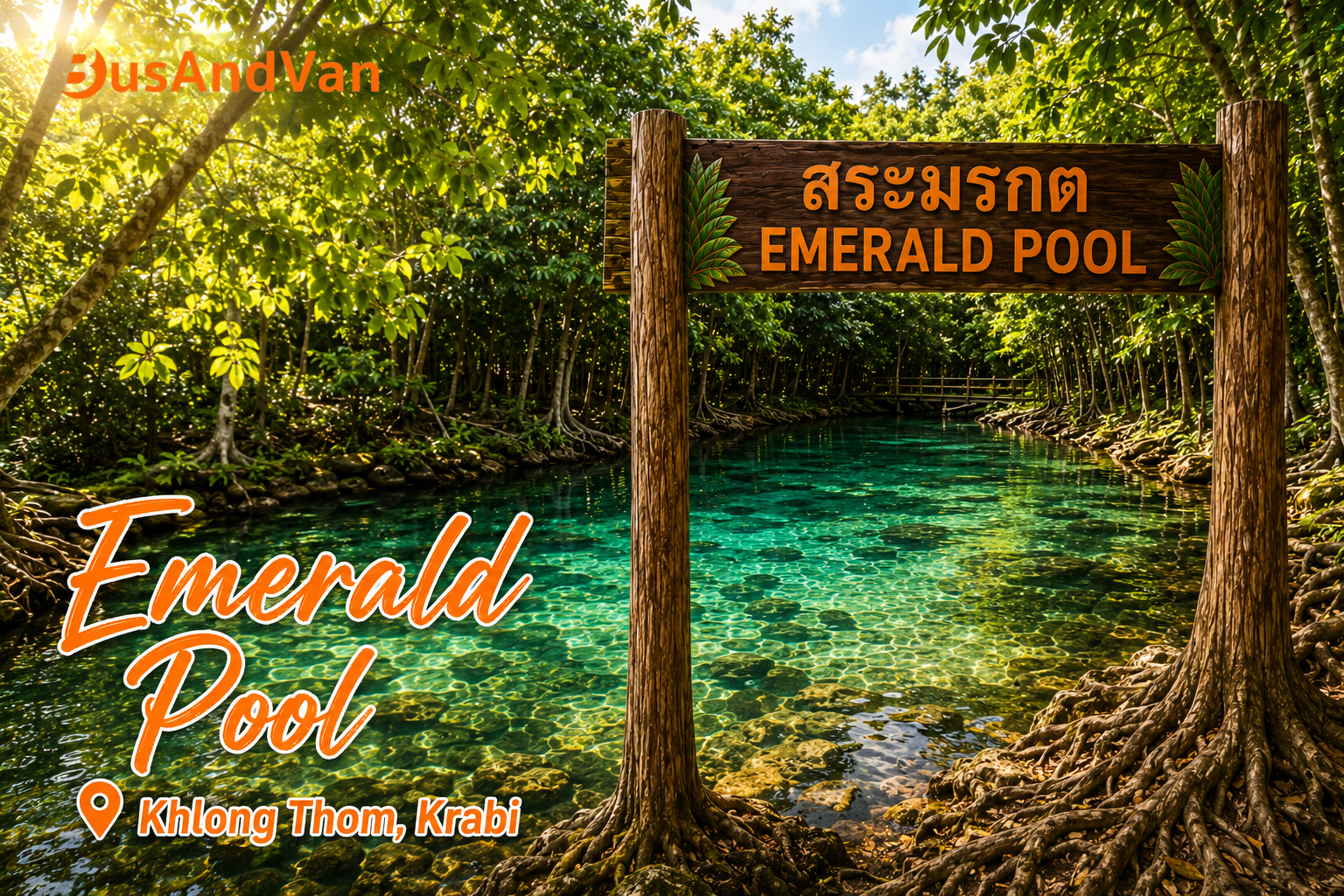 Emerald Pool, a natural emerald green pool