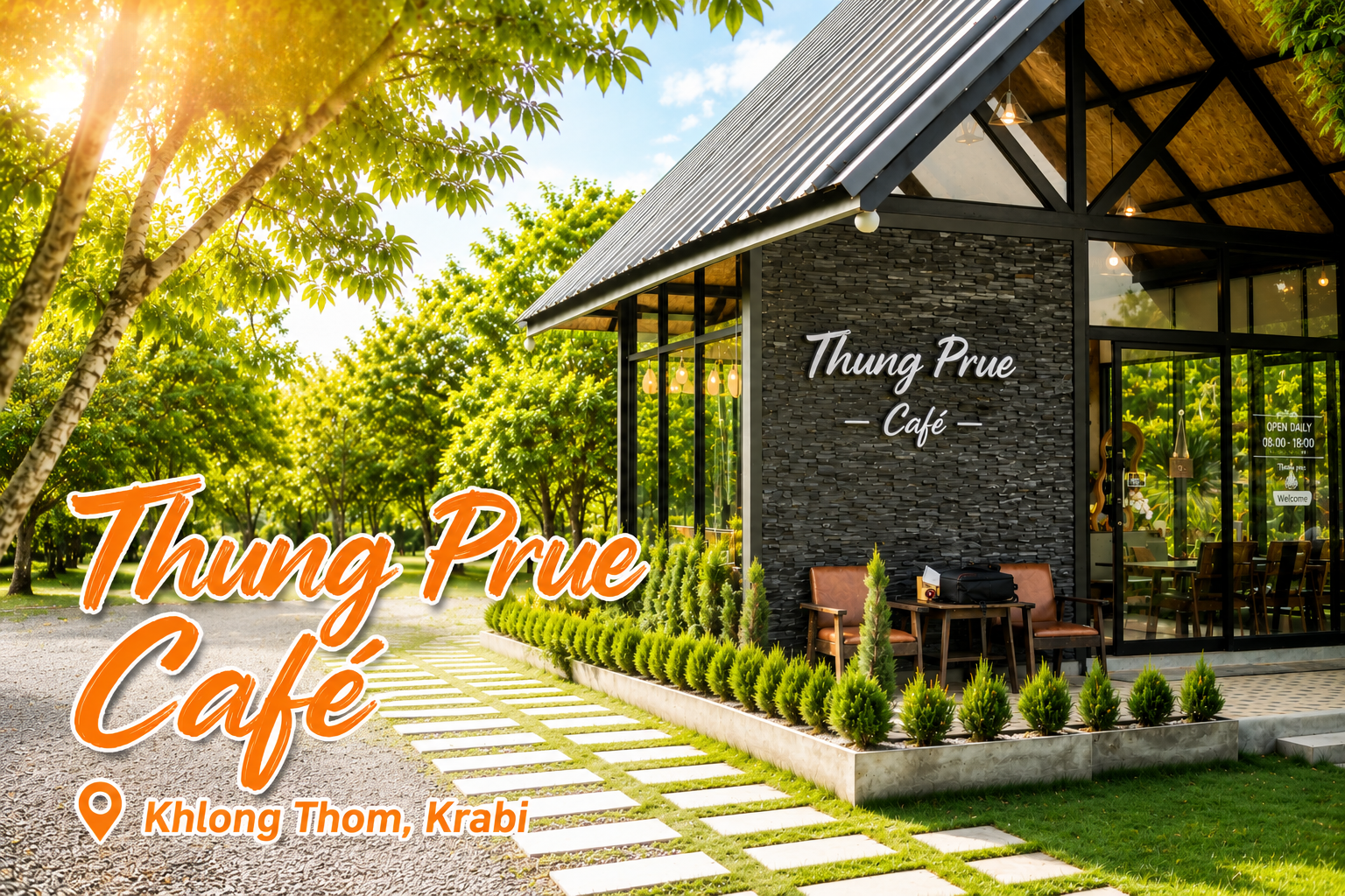 Thung Prue Cafe, a small cafe with beautiful photo spots amidst nature.