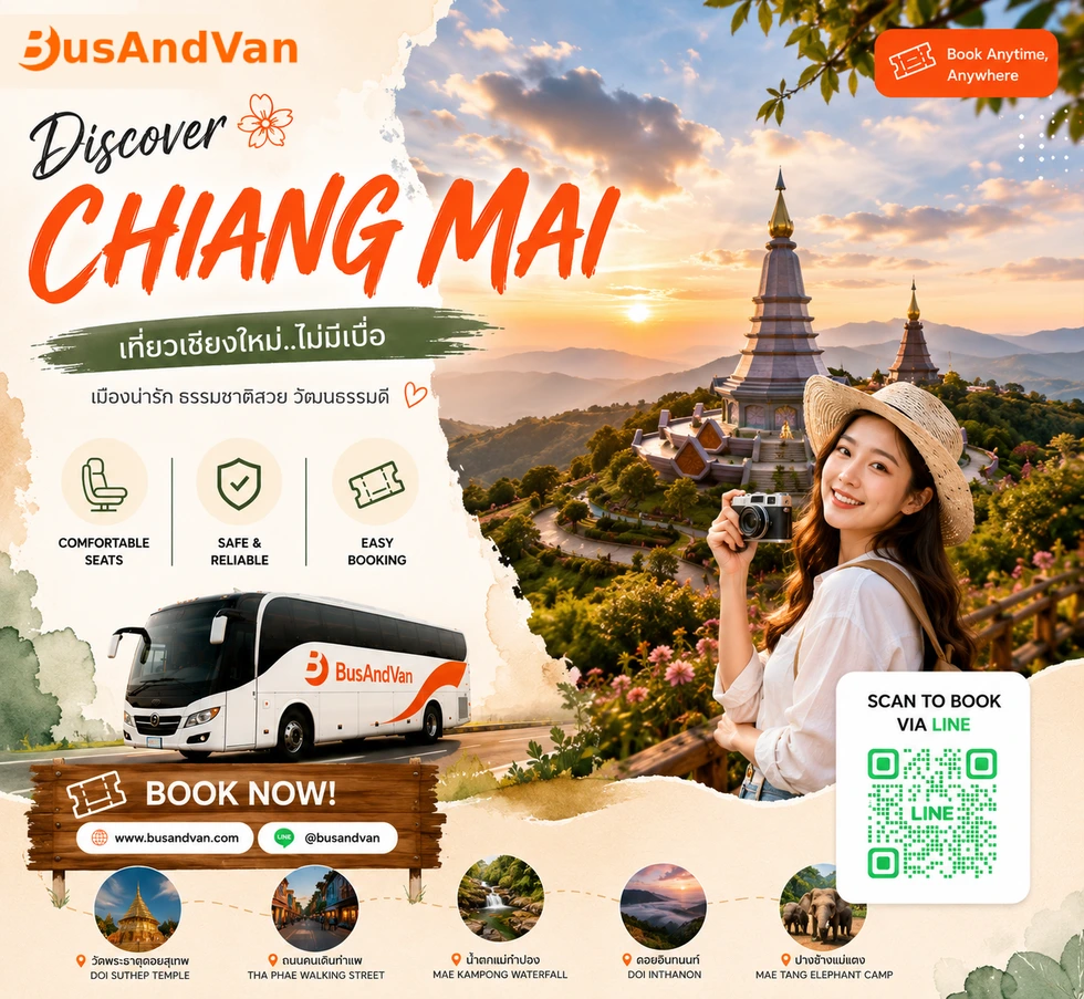 Explore Chiang Mai: Book Bus Tickets Online with BusAndVan