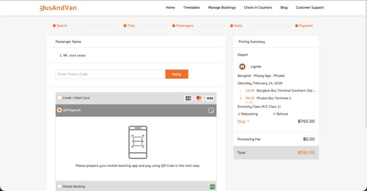6) Choose Payment Method