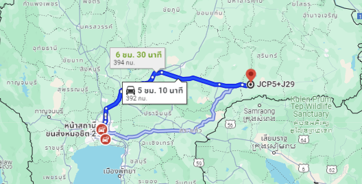 รูปสถานีขนส่งผู้โดยสารกรุงเทพ จตุจักร (หมอชิต2) ไปยัง จุดจอดปราสาท